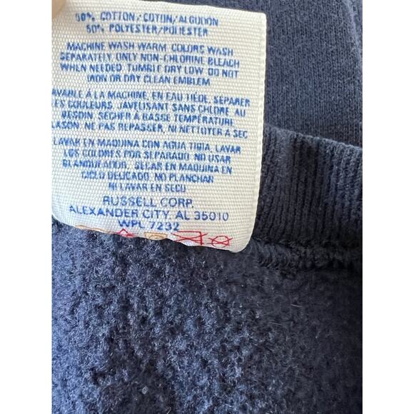 Vintage 90’s Jerzees Impulse Wear Sweatshirt Fall Harvest Pumpkin Large Blue - Picture 7 of 7